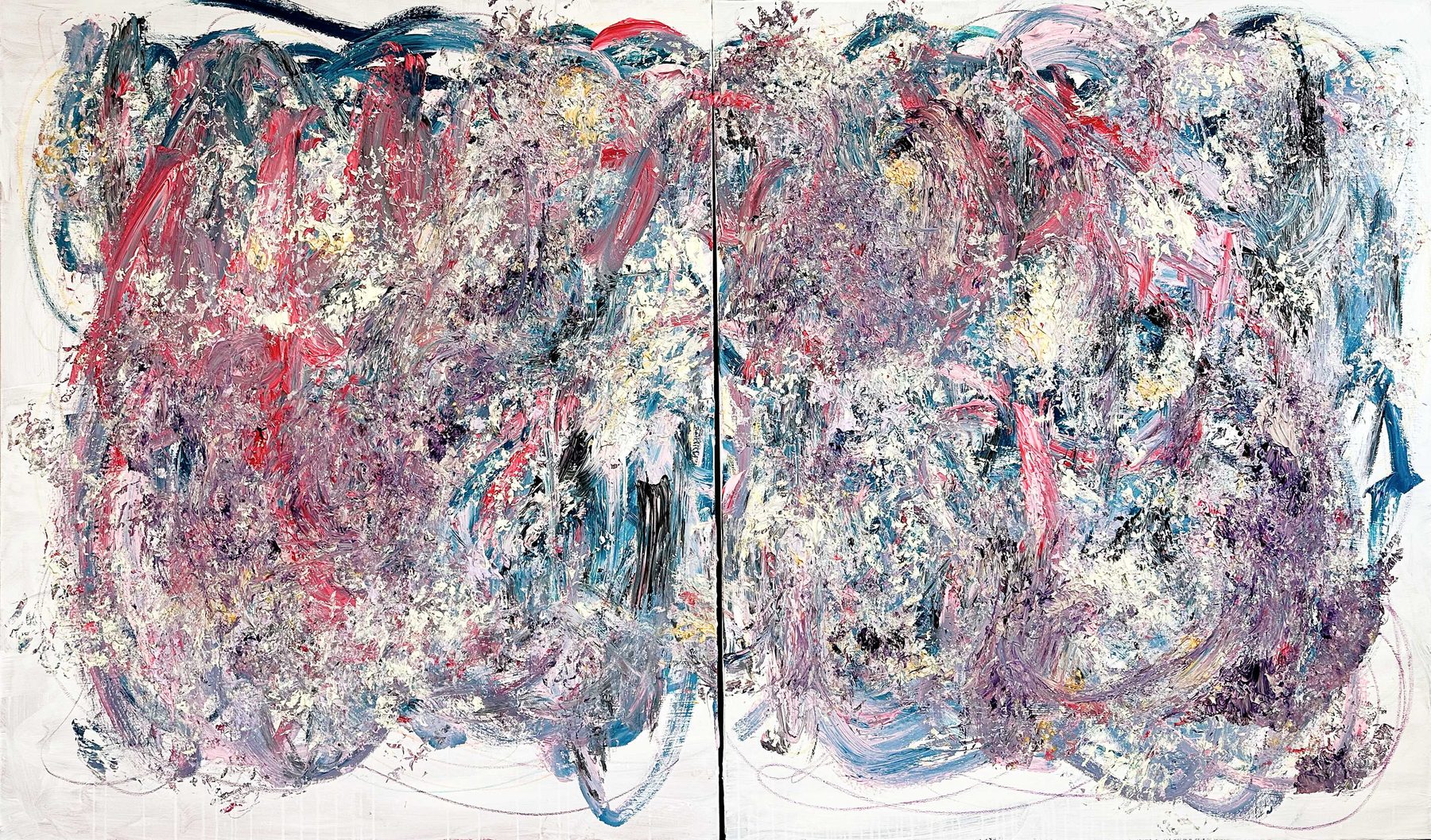 Flower Rites — diptych on canvas