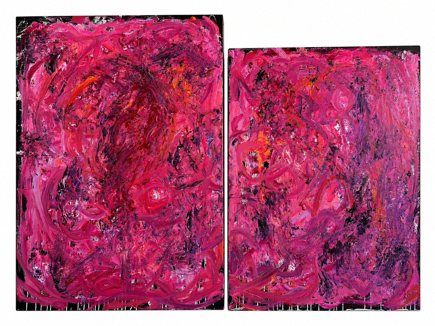 Temperature of My Touch, diptych on canvas